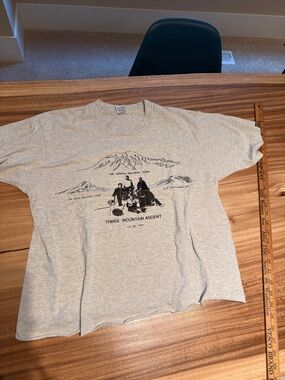 Fruit of the Loom Light Gray Three Mountain Ascent Graphic Tee